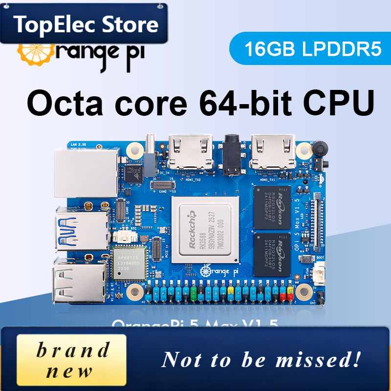 TopElec Orange Pi 5 Max 16GB V – обзор и цена Rk3588 Mini Pc Board
